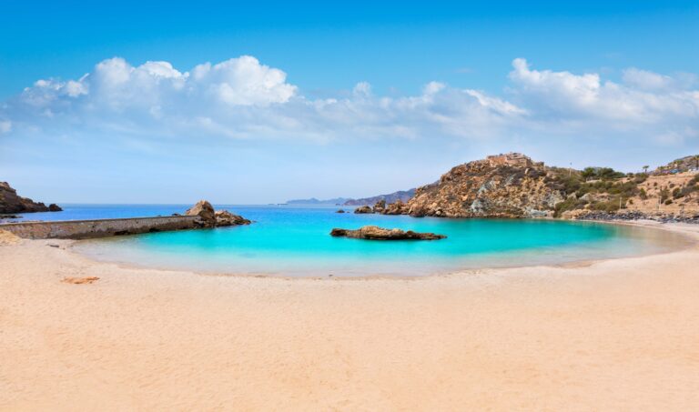 Cartagena,Cala,Cortina,Beach,In,Mediterranean,Murcia,At,Spain